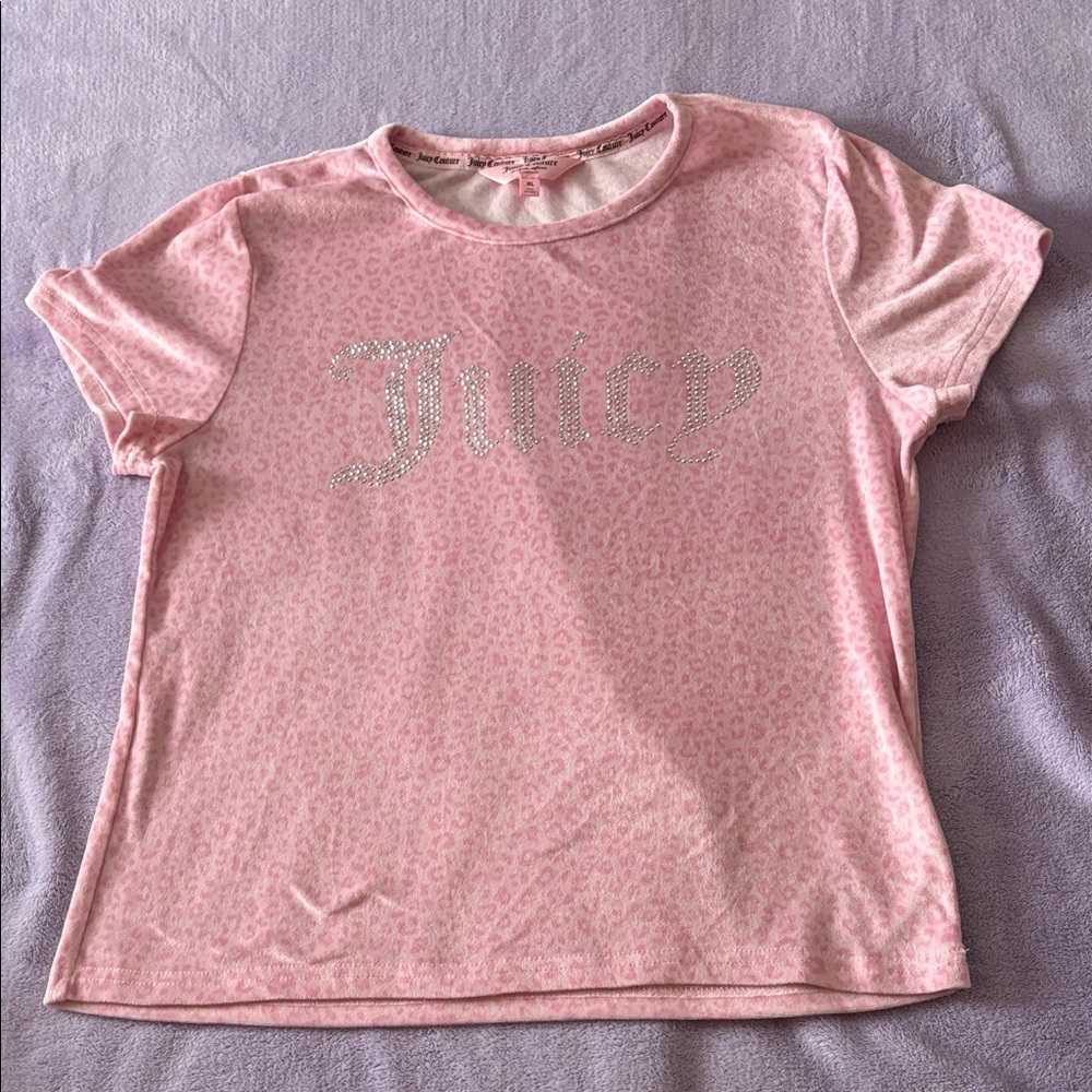 Juicy Couture Light Pink Leopard Print Tee